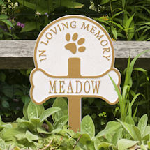 Alternate Image 9 for Personalized Dog Memorial Yard Plaque