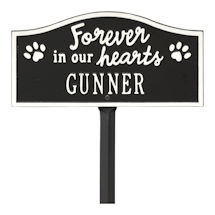 Alternate Image 5 for Personalized 'Forever in Our Hearts' Pet Memorial Yard Plaque