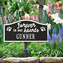 Alternate Image 10 for Personalized 'Forever in Our Hearts' Pet Memorial Yard Plaque