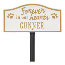 Alternate Image 8 for Personalized 'Forever in Our Hearts' Pet Memorial Yard Plaque
