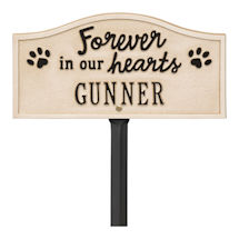 Alternate Image 9 for Personalized 'Forever in Our Hearts' Pet Memorial Yard Plaque
