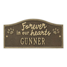 Alternate Image 1 for Personalized 'Forever in Our Hearts' Pet Memorial Wall or Ground Plaque