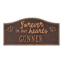 Alternate Image 2 for Personalized 'Forever in Our Hearts' Pet Memorial Wall or Ground Plaque