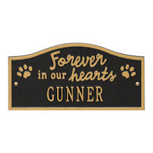 Alternate Image 3 for Personalized 'Forever in Our Hearts' Pet Memorial Wall or Ground Plaque