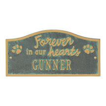 Alternate image for Personalized 'Forever in Our Hearts' Pet Memorial Wall or Ground Plaque