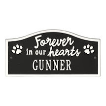 Alternate Image 5 for Personalized 'Forever in Our Hearts' Pet Memorial Wall or Ground Plaque
