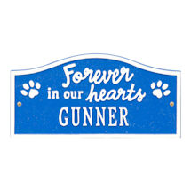 Alternate Image 6 for Personalized 'Forever in Our Hearts' Pet Memorial Wall or Ground Plaque