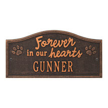 Alternate image for Personalized 'Forever in Our Hearts' Pet Memorial Wall or Ground Plaque