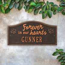 Product Image for Personalized 'Forever in Our Hearts' Pet Memorial Wall or Ground Plaque