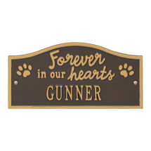 Alternate Image 8 for Personalized 'Forever in Our Hearts' Pet Memorial Wall or Ground Plaque