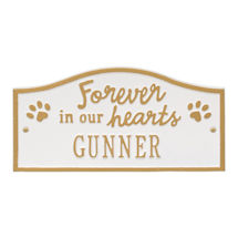 Alternate Image 9 for Personalized 'Forever in Our Hearts' Pet Memorial Wall or Ground Plaque