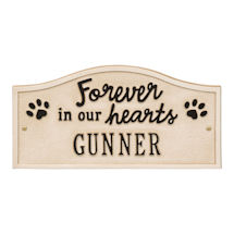 Alternate Image 10 for Personalized 'Forever in Our Hearts' Pet Memorial Wall or Ground Plaque