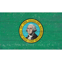 Alternate image for Wooden State Flag Sign Printed on Slatted Wood - All 50 States