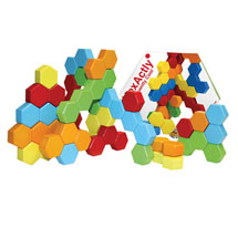 Alternate image for Fat Brain Toys Hexactly Pattern and Puzzle Game