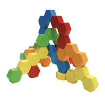 Alternate image for Fat Brain Toys Hexactly Pattern and Puzzle Game