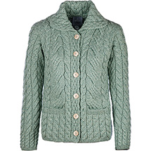 Product Image for Ladies Aran Button Cable Knit Cardigan
