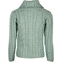 Alternate Image 1 for Ladies Aran Button Cable Knit Cardigan