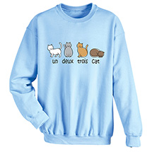 Alternate image for One Two Three Cat T-Shirt or Sweatshirt