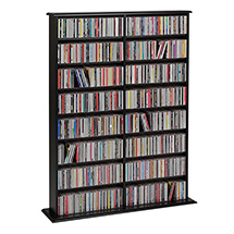 Double Width Wall Storage For CDs & DVDs