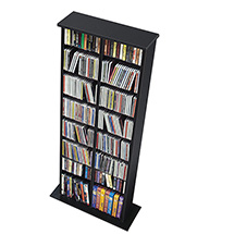 Alternate image for Double Multimedia Storage Tower - CDs & DVDs