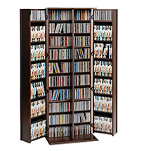 Grande Locking Media Storage Cabinet with Shaker Doors - CDs, & DVDs