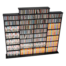 Alternate image for Quad Width Wall Storage - CDs & DVDs