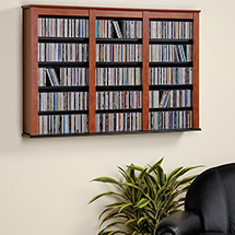 Triple Wall Mounted Storage - CDs & DVDs