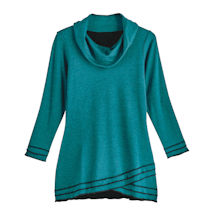 Alternate image for Reversible Cowl-Neck Crossover Tunic