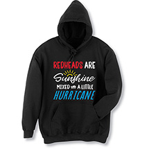 Alternate Image 3 for Redheads are Sunshine Mixed with a Little Hurricane T-Shirt or Sweatshirt