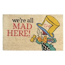 Mad Hatter We're All Mad Here! Doormat