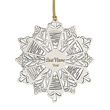 Alternate image for Personalized Multiple Names Snowflake Ornament