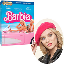 Barbie Movie Blu-ray and Bright Pink Beret Set