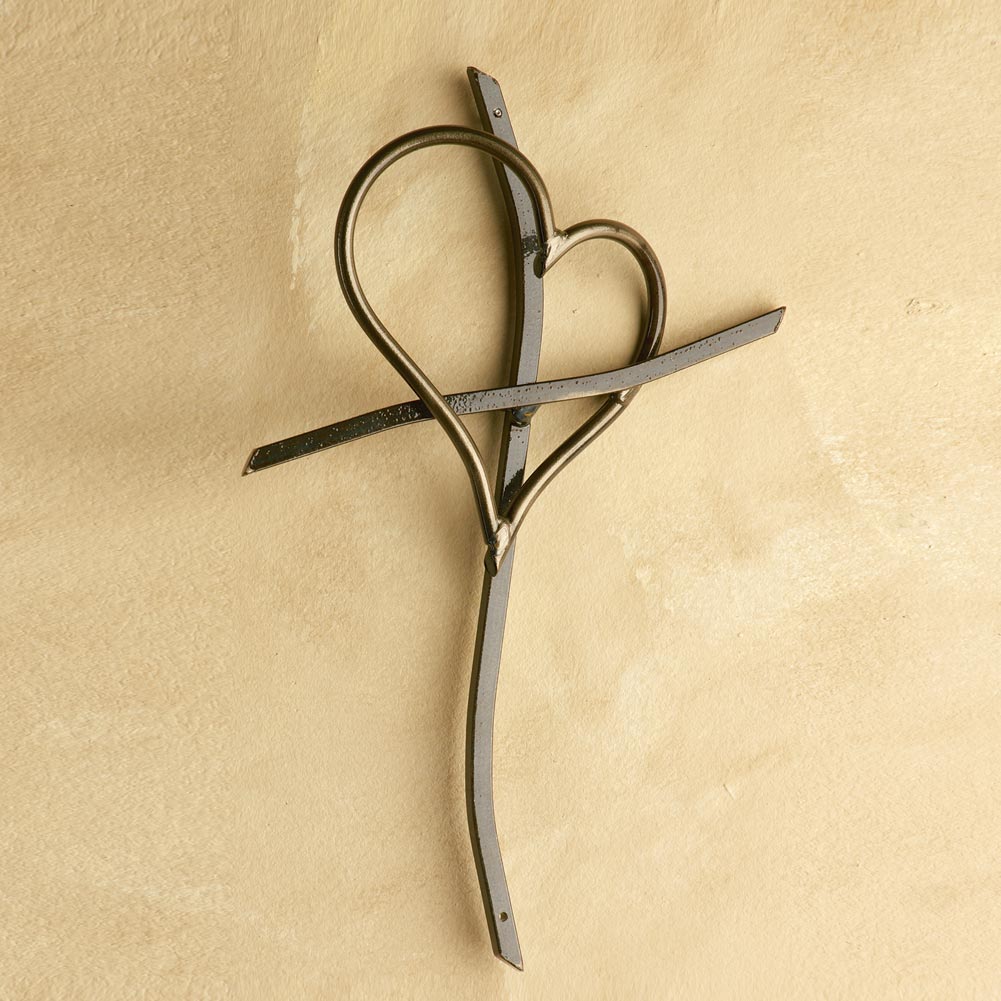 Promise Cross With Heart Metal Wall Art By Patrick Neuwirth 125 Reviews 4 88 Stars Signals Ha5822 - Metal Wall Art Crosses