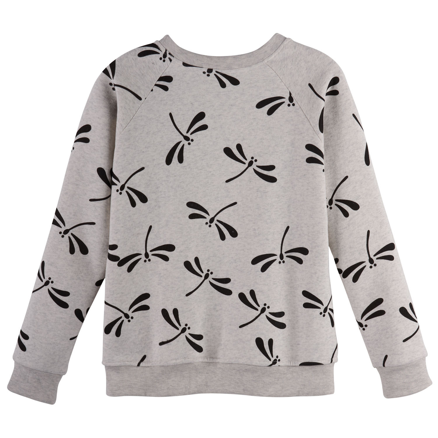 Crewneck Grey Sweatshirt Poppy Floral Print LA SOUL Womens Poppies Sweatshirt