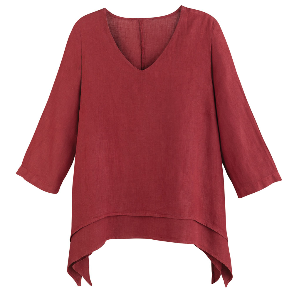 Easy Fit Double Layer Garment Dyed Linen Tunic Top | 46 Reviews | 4. ...