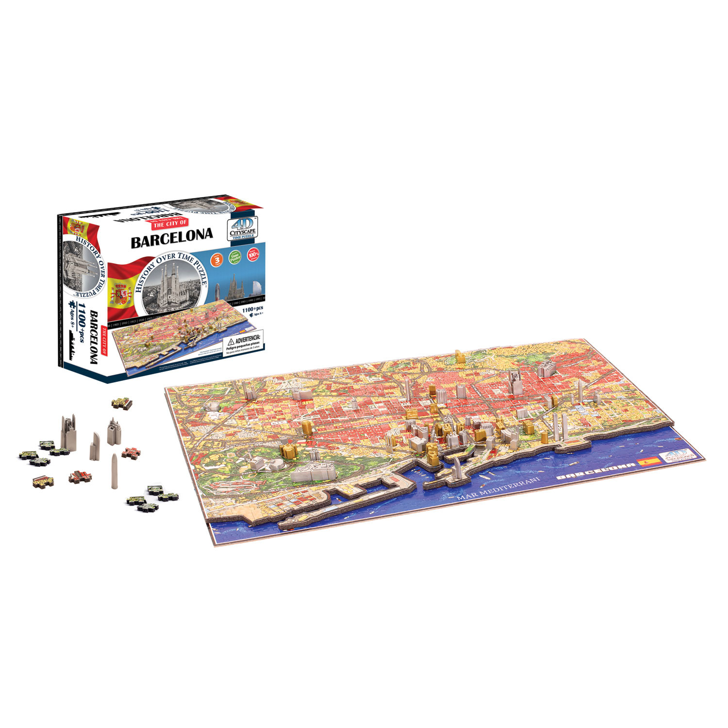 Toronto City Map With Time Layer 4D Cityscape Jigsaw Puzzle 